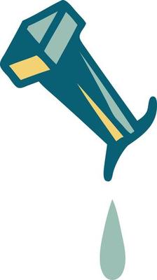 iconic tattoo style image of iron nail