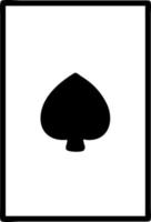 tattoo in black line style of the ace of spades vector