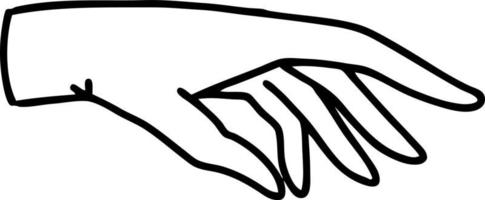 tattoo in black line style of a hand vector