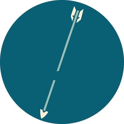 iconic tattoo style image of an arrow