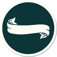 sticker of tattoo in traditional style of a banner vector