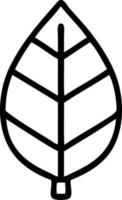 tattoo in black line style of leaf vector