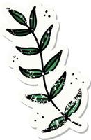 distressed sticker tattoo in traditional style of a laurel vector