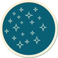 sticker of tattoo in traditional style of a stars vector