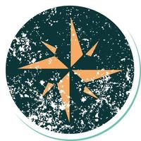 iconic distressed sticker tattoo style image of a star vector