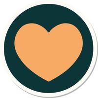sticker of tattoo in traditional style of a heart vector