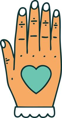 iconic tattoo style image of a hand
