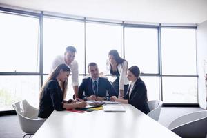 business people in a meeting at office photo