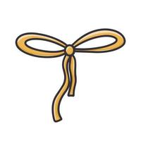 Ribbon tied in bow clipart cartoon vector