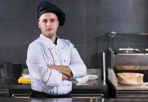 Portrait of young chef photo