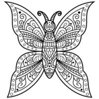 Butterfly line art vector