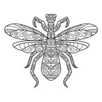 Mantis line art vector