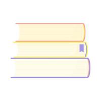 Stack of books. Cartoon vector illustration