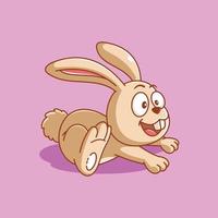 Rabbit design ready to run cartoon style vector