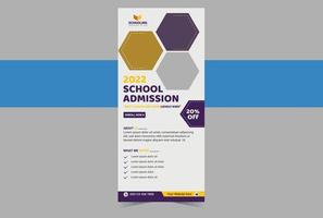 Kids Admission DL Flyer Template vector