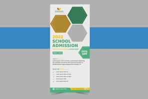 Kids Admission DL Flyer Template vector