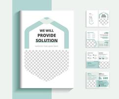 16 pages business brochure vector