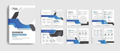 16 pages business brochure design template vector