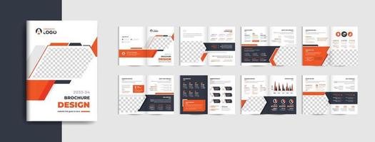 16 pages business brochure vector