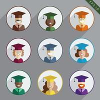 Men and Women Graduates of the World vector