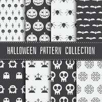 conjunto de patrones sin fisuras de halloween vector