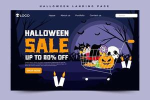 plantilla de diseño gráfico de halloween simple y elegante que es fácil de personalizar vector