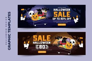 plantilla de diseño gráfico de halloween simple y elegante que es fácil de personalizar vector