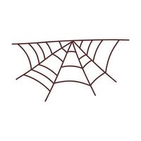 Web spider cobweb. Halloween element. Trick or treat concept. Vector illustration in hand drawn style