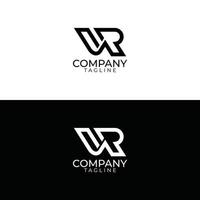diseño de logotipo vr y plantillas vectoriales premium vector