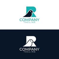 diseño de logotipo de pájaro r y plantillas vectoriales premium vector
