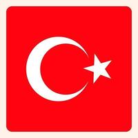 Tunisia square flag button, social media communication sign, business icon. vector