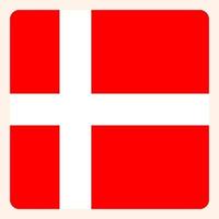 Denmark square flag button, social media communication sign, business icon. vector