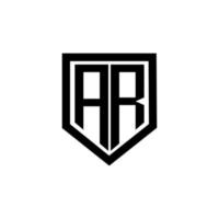 AR letter logo design with white background in illustrator. Vector logo, calligraphy designs for logo, Poster, Invitation, etc.