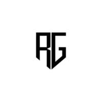 diseño de logotipo de letra rg con fondo blanco en illustrator. logotipo vectorial, diseños de caligrafía para logotipo, afiche, invitación, etc. vector
