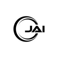 JAI letter logo design with white background in illustrator. Vector logo, calligraphy designs for logo, Poster, Invitation, etc.