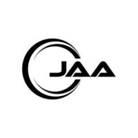JAA letter logo design with white background in illustrator. Vector logo, calligraphy designs for logo, Poster, Invitation, etc.