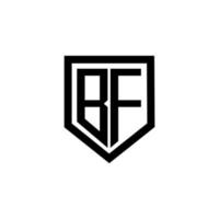 diseño de logotipo de letra bf con fondo blanco en illustrator. logotipo vectorial, diseños de caligrafía para logotipo, afiche, invitación, etc. vector