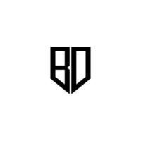 BO letter logo design with white background in illustrator. Vector logo, calligraphy designs for logo, Poster, Invitation, etc.