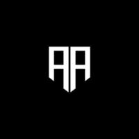 AA letter logo design with black background in illustrator. Vector logo, calligraphy designs for logo, Poster, Invitation, etc.