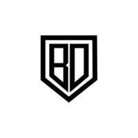 BD letter logo design with white background in illustrator. Vector logo, calligraphy designs for logo, Poster, Invitation, etc.