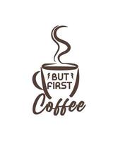 diseño de cotizaciones de café diseño de concepto de ilustración de vector de logotipo de café