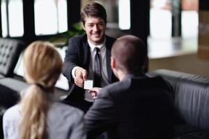 business people making deal photo