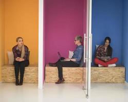 group of business people in creative working  space photo