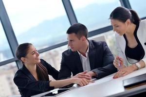 business people group in a meeting at office photo