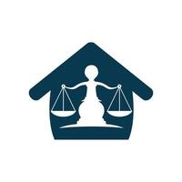 Justice Logo. Law House Logo Design. Property Law Logo, Real estate logo. vector