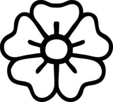 tattoo in black line style of a flower vector