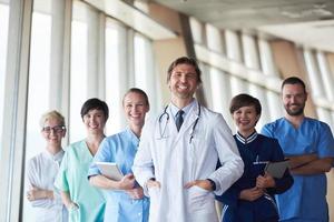 group of medical staff at hospital photo