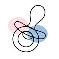 Nipple drawing line art vector design