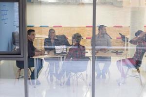 startup business team on meeting at modern office photo