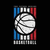 tipografía de ilustración de baloncesto. perfecto para el diseño de camisetas vector